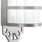 Meyda Lighting Lagoon 6" Nickel Powder Coat Deco Wall Sconce With White Statuario Idalight Shade
