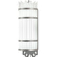 Meyda Lighting Lagoon 6" Nickel Powder Coat Deco Wall Sconce With White Statuario Idalight Shade