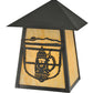 Meyda Lighting Lake Clear Lodge 11" Craftsman Brown Stein Wall Sconce With Beige Shade Glass