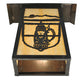 Meyda Lighting Lake Clear Lodge 11" Craftsman Brown Stein Wall Sconce With Beige Shade Glass
