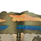 Meyda Lighting Lake Clear Lodge 15" 2-Light Antique Copper Wall Sconce With Silver Mica Orange & Blue Shade Glass