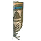 Meyda Lighting Lake Clear Lodge 15" 2-Light Antique Copper Wall Sconce With Silver Mica Orange & Blue Shade Glass