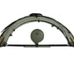 Meyda Lighting Lake Clear Lodge 15" 2-Light Antique Copper Wall Sconce With Silver Mica Orange & Blue Shade Glass