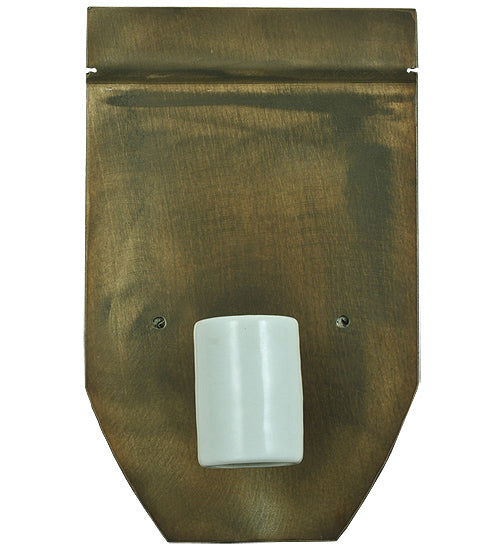 Meyda Lighting Lake Clear Lodge 15" 2-Light Antique Copper Wall Sconce With Silver Mica Orange & Blue Shade Glass