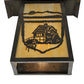 Meyda Lighting Lake Clear Lodge 9" Craftsman Brown Cabin Wall Sconce With Beige Art Shade Glass