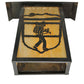 Meyda Lighting Lake Clear Lodge 9" Craftsman Brown Hiker Wall Sconce With Beige Art Shade Glass