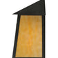 Meyda Lighting Lake Clear Lodge 9" Craftsman Brown Hiker Wall Sconce With Beige Art Shade Glass
