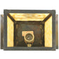 Meyda Lighting Lake Clear Lodge 9" Craftsman Brown Hiker Wall Sconce With Beige Art Shade Glass