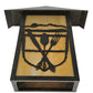 Meyda Lighting Lake Clear Lodge 9" Craftsman Brown Silverware Wall Sconce With Beige Art Shade Glass