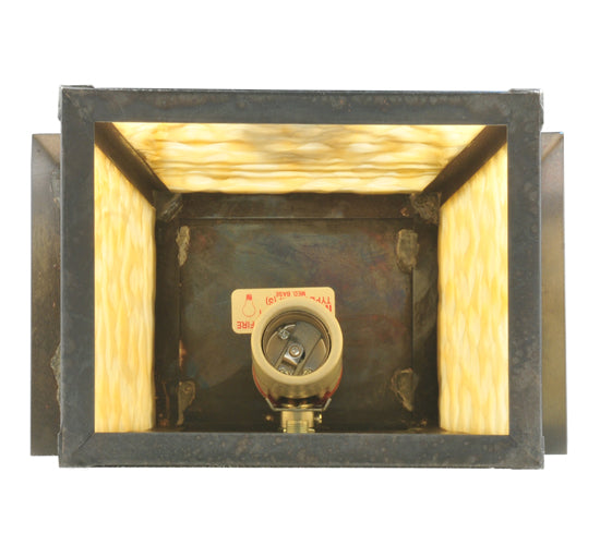 Meyda Lighting Lake Clear Lodge 9" Craftsman Brown Silverware Wall Sconce With Beige Art Shade Glass