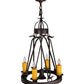 Meyda Lighting Lakeshore 148235 18" 5-Light Cajun Spice Chandelier With Amber Faux Candlelight