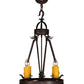 Meyda Lighting Lakeshore 148235 18" 5-Light Cajun Spice Chandelier With Amber Faux Candlelight