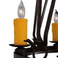 Meyda Lighting Lakeshore 148235 18" 5-Light Cajun Spice Chandelier With Amber Faux Candlelight