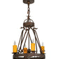 Meyda Lighting Lakeshore 148235 18" 5-Light Cajun Spice Chandelier With Amber Faux Candlelight