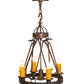 Meyda Lighting Lakeshore 148235 18" 5-Light Cajun Spice Chandelier With Amber Faux Candlelight
