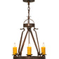 Meyda Lighting Lakeshore 148235 18" 5-Light Cajun Spice Chandelier With Amber Faux Candlelight
