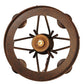 Meyda Lighting Lakeshore 148235 18" 5-Light Cajun Spice Chandelier With Amber Faux Candlelight