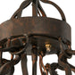 Meyda Lighting Lakeshore 148235 18" 5-Light Cajun Spice Chandelier With Amber Faux Candlelight