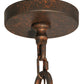Meyda Lighting Lakeshore 148235 18" 5-Light Cajun Spice Chandelier With Amber Faux Candlelight