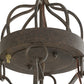 Meyda Lighting Lakeshore 24" 5-Light Coffee Bean Chandelier With Clear Hurricane Shade Glass