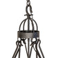Meyda Lighting Lakeshore 28" 5-Light Coffee Bean Chandelier With Amber Faux Candlelight