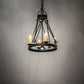 Meyda Lighting Lakeshore 28" 5-Light Coffee Bean Chandelier With Amber Faux Candlelight