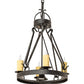 Meyda Lighting Lakeshore 28" 5-Light Coffee Bean Chandelier With Amber Faux Candlelight