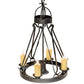 Meyda Lighting Lakeshore 28" 5-Light Coffee Bean Chandelier With Amber Faux Candlelight