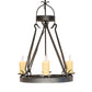 Meyda Lighting Lakeshore 28" 5-Light Coffee Bean Chandelier With Amber Faux Candlelight