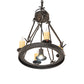 Meyda Lighting Lakeshore 28" 5-Light Coffee Bean Chandelier With Amber Faux Candlelight