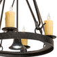 Meyda Lighting Lakeshore 28" 5-Light Coffee Bean Chandelier With Amber Faux Candlelight