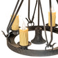 Meyda Lighting Lakeshore 28" 5-Light Coffee Bean Chandelier With Amber Faux Candlelight