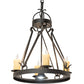 Meyda Lighting Lakeshore 28" 5-Light Coffee Bean Chandelier With Amber Faux Candlelight