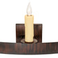 Meyda Lighting Lakeshore 30" 3-Light Rusty Iron Wall Sconce With Amber Faux Candlelight