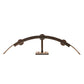 Meyda Lighting Lakeshore 30" 3-Light Rusty Iron Wall Sconce With Amber Faux Candlelight