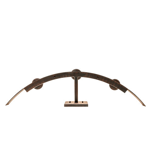 Meyda Lighting Lakeshore 30" 3-Light Rusty Iron Wall Sconce With Amber Faux Candlelight