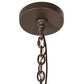 Meyda Lighting Lakeshore 30" 7-Light Wrought Iron Chandelier With Beige Natural Textrene Shade