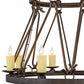 Meyda Lighting Lakeshore 36" 12-Light 2-Tier Classic Rust Chandelier With Ivory Faux Candlelight