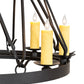 Meyda Lighting Lakeshore 36" 12-Light 2-Tier Old Wrought Iron Ceiling Chandelier With Ivory Faux Candlelight
