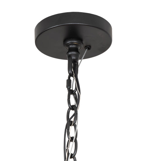 Meyda Lighting Lakeshore 36" 12-Light 2-Tier Old Wrought Iron Ceiling Chandelier With Ivory Faux Candlelight