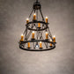 Meyda Lighting Lakeshore 36" 13-Light 2-Tier Timeless Bronze Vein Chandelier With Ivory Faux Candlelight