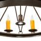 Meyda Lighting Lakeshore 36" 13-Light 2-Tier Timeless Bronze Vein Chandelier With Ivory Faux Candlelight