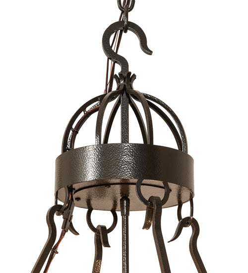 Meyda Lighting Lakeshore 36" 13-Light 2-Tier Timeless Bronze Vein Chandelier With Ivory Faux Candlelight
