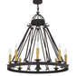 Meyda Lighting Lakeshore 36" 9-Light Antique Iron Gate Chandelier With Ivory Faux Candlelight