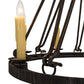 Meyda Lighting Lakeshore 36" 9-Light Antique Iron Gate Chandelier With Ivory Faux Candlelight