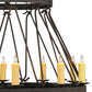Meyda Lighting Lakeshore 48" 15-Light 2-Tier Coffee Bean Chandelier With Ivory Faux Candlelight