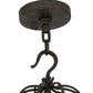 Meyda Lighting Lakeshore 48" 15-Light 2-Tier Coffee Bean Chandelier With Ivory Faux Candlelight