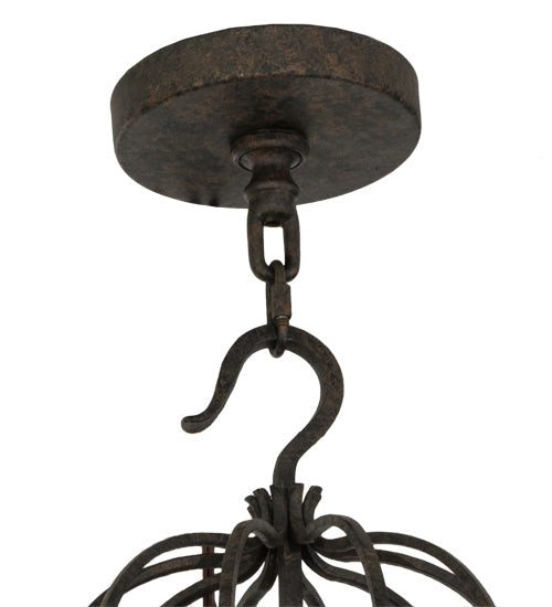 Meyda Lighting Lakeshore 48" 15-Light 2-Tier Coffee Bean Chandelier With Ivory Faux Candlelight