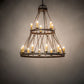 Meyda Lighting Lakeshore 48" 15-Light 2-Tier Cortez Gold Chandelier With Ivory Faux Candlelight