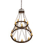 Meyda Lighting Lakeshore 48" 15-Light 2-Tier Cortez Gold Chandelier With Ivory Faux Candlelight